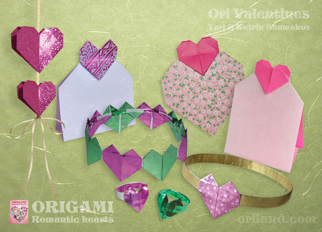 Origami Romantic Hearts Artwork