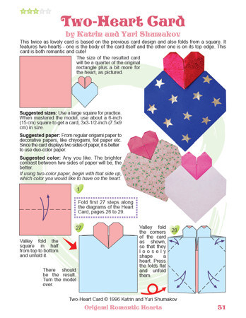 Origami Romantic Hearts Book preview