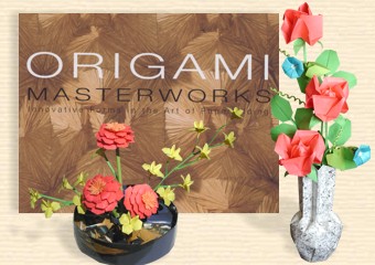Oribana Arrangements on Origami Masterworks Exhibition